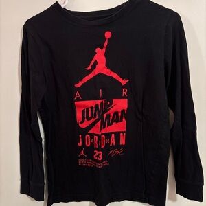 Jordan Kids Black and Red Long Sleeve